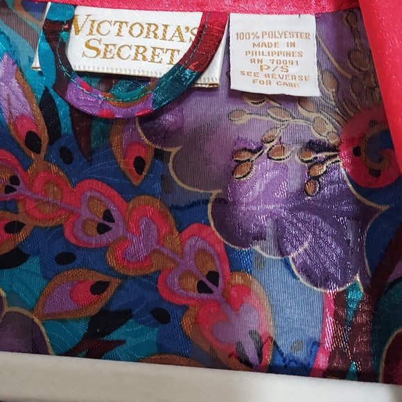 Vintage Victoria Secrets Floral Gold Label Kimono Robe Size PS - Picture 5 of 10